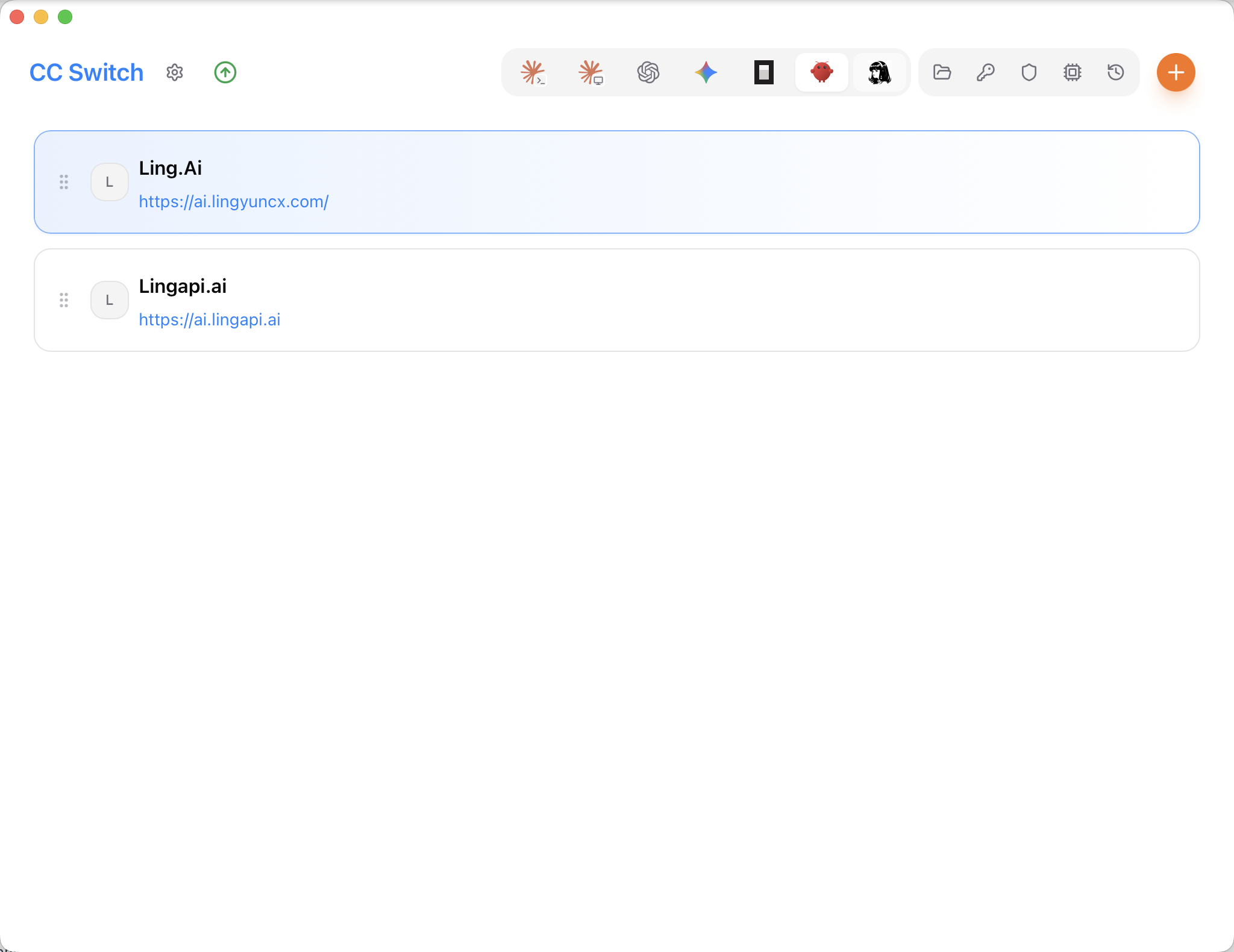 本机 CC Switch OpenClaw provider 列表截图